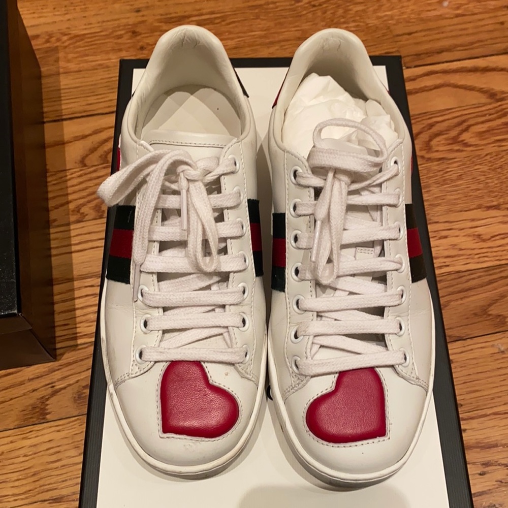 Gucci Ace Sneakers Hearts